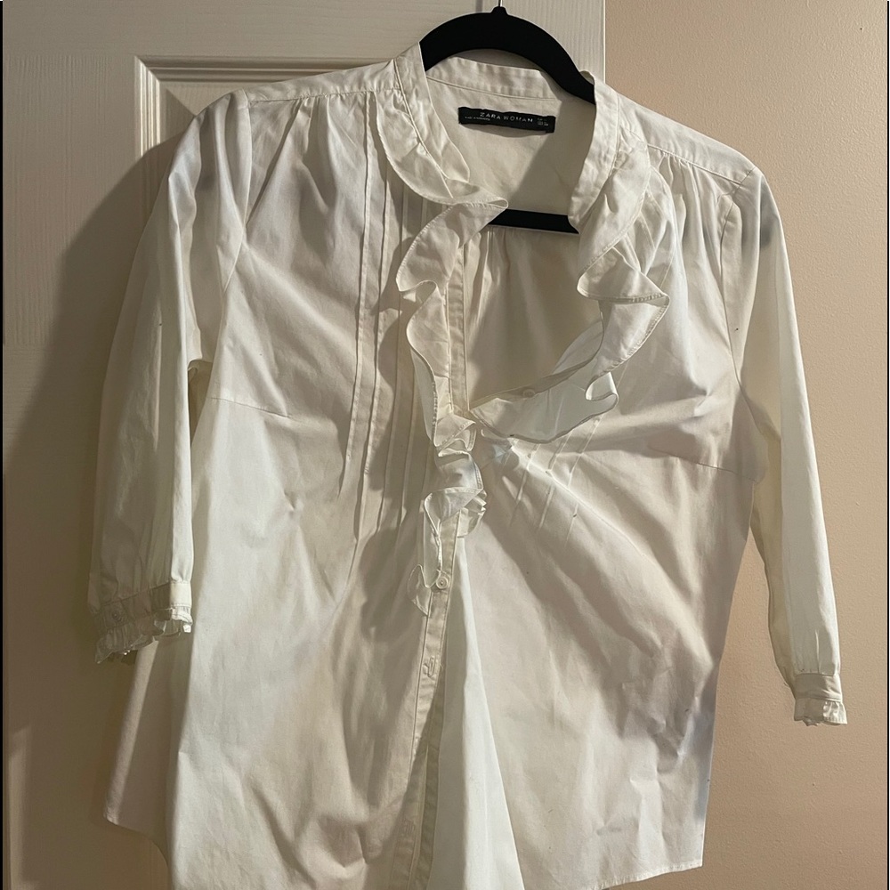 Zara white blouse